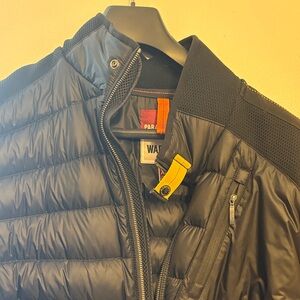 Parajumpers Jaden, hybrid jacket Men's Puffer Jacket in black body is down,